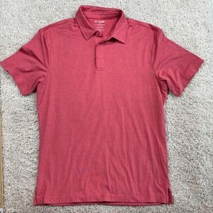 01.Algo Performance Polo Mens Medium Red Excellent Moisture Wicking UPF 40